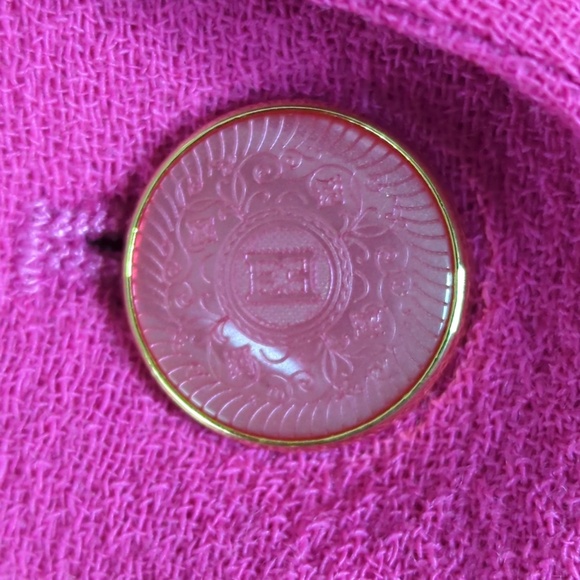 ESCADA Women's Magenta Fuchsia Virgin Wool Blazer Jacket Size 44 (US 14) Vintage - Picture 13 of 16